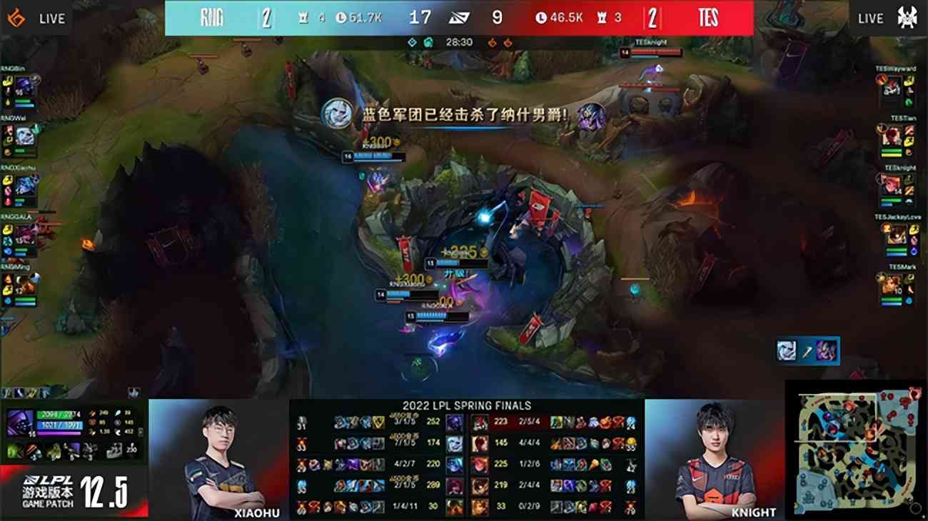 LOL-LPL:三线发力无人可挡,RNG 3-2击败TES夺得LPL春季赛冠军