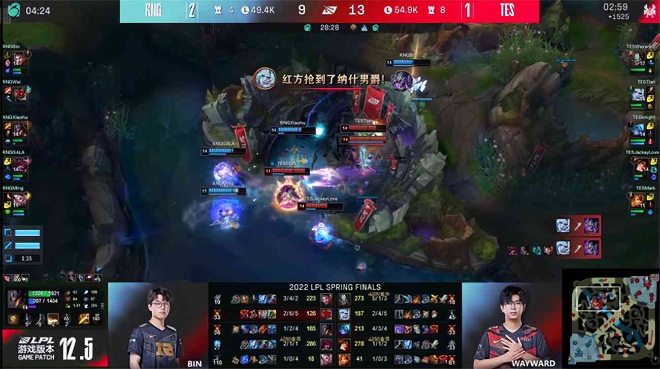 LOL-LPL:三线发力无人可挡,RNG 3-2击败TES夺得LPL春季赛冠军